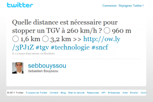 Twitter : Exemple de quiz